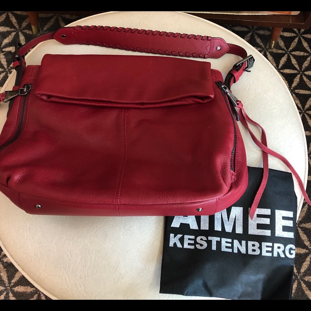 Aimee Kestenberg Red Leather Shoulder Bag